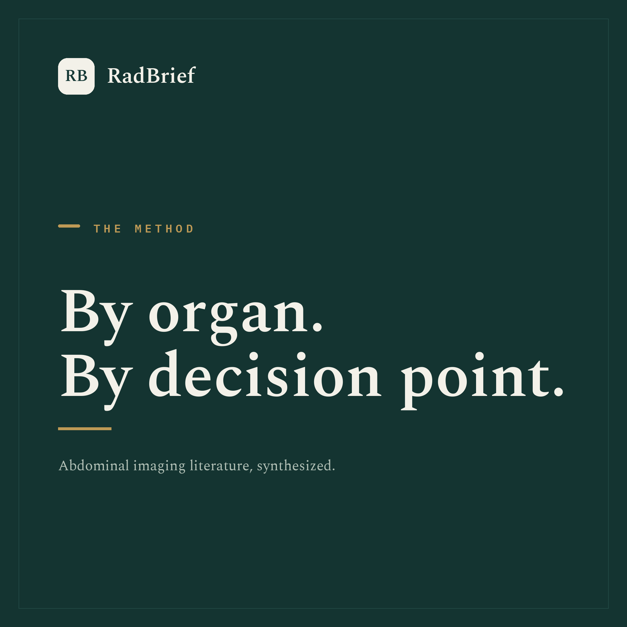 RadBrief headline card